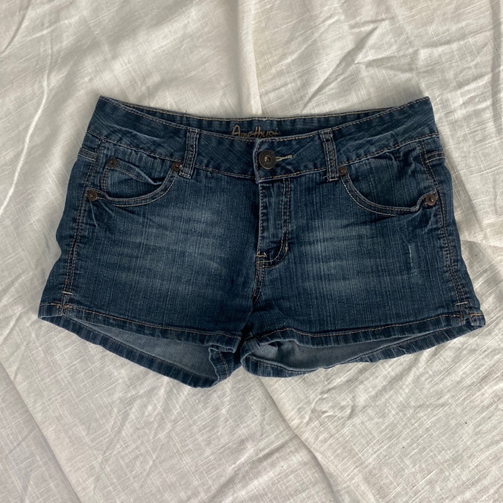 Low Rise Denim Shorts